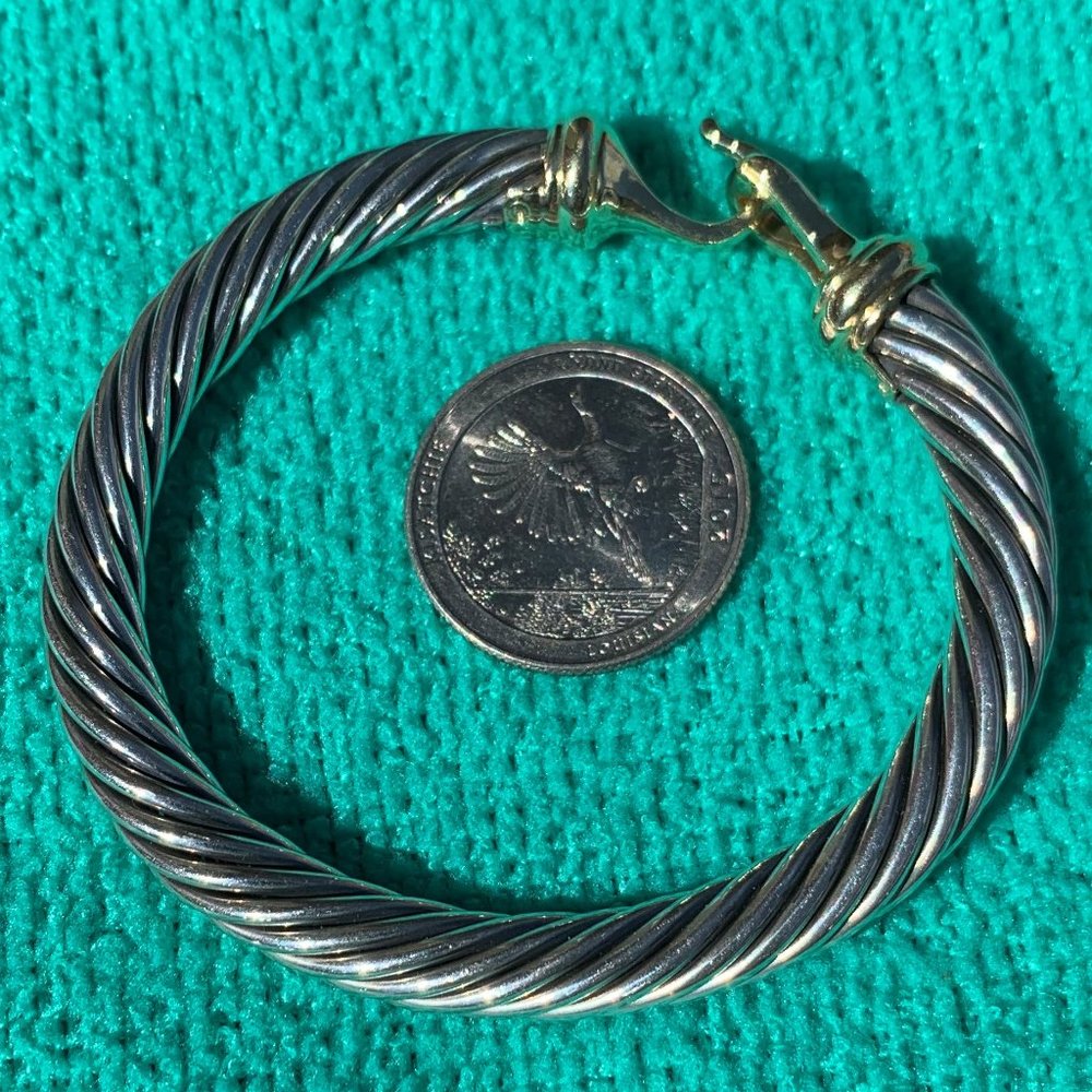 Cable Classic Buckle Bracelet with 14K Gold